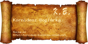 Kornidesz Boglárka névjegykártya